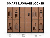 Casillero Inteligente para Equipaje con Compartimentos de Varios Tamaños, Gabinete Electrónico de Almacenamiento de Equipaje de Autoservicio para Hoteles, Centros Comerciales y Espacios Públicos
