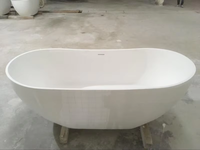Vente chaude Autoportant 1.8m Intérieur Spa Baignoire Whirlpool Massage Baignoire Air Jet Whirlpool pour Hôtels Fait Pierre Artificielle