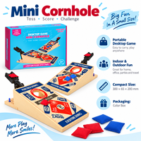 Mini jeu de Cornhole de table, jeu de lancer de sacs de céréales portable pour divertissement en intérieur et en extérieur