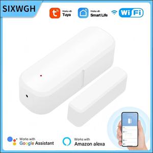 Sixwgh เซ็นเซอร์ประตูแม่เหล็ก WIFI สมาร์ท-Tuya/สมาร์ทไลฟ์/alexa/google Home เข้ากันได้-ปลุกพลังงานต่ำสำหรับบ้าน/สำนักงาน/ร้านค้า - Product Image 2