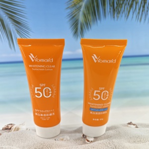 50ml Custom Cosmetic Whitening Clear <b>Sunscreen</b> Lotion Packaging Printed Soft Empty Oval Flat Squeeze Tube For SPF 50 Sunblock - Product Image 6