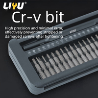 Set Obeng Magnetik Torx Liyu 27-in-1 - Gagang Baja Chrome Vanadium Lapisan Matte/Hitam Oksida OEM Dapat Disesuaikan DIY
