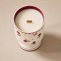 Bougie parfumée à mèche en bois longue durée pour la décoration intérieure, idéale pour la Saint-Valentin et la fête des Mères