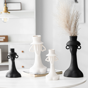<span class=keywords><strong>Vase</strong></span> à fleurs <span class=keywords><strong>en</strong></span> céramique créatif <span class=keywords><strong>en</strong></span> <span class=keywords><strong>forme</strong></span> <span class=keywords><strong>de</strong></span> <span class=keywords><strong>tête</strong></span>, style nordique moderne, fait main, pour décoration intérieure – Meilleure vente - Product Image 6