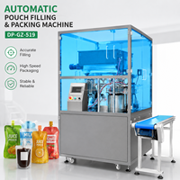 Machine de remplissage et de bouchage automatique DEEPACK pour sachets à bec verseur, idéale pour l'emballage de sauces, pâtes, jus et liquides en usine