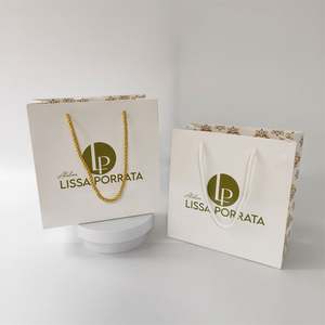 Bolsas de Compras de Papel de Arte de Lujo al por Mayor con Estampado en Caliente, Logotipo Personalizado Impreso, Bolsas de Regalo Hechas a Mano - Product Image 1
