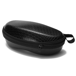 Eyeglasses <b>Case</b> EVA Zippered Black Striped With Aluminum Hook <b>For</b> <b>Sunglasses</b> - Product Image 5