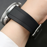 Bracelet de montre en caoutchouc de silicone liquide à dégagement rapide 20mm 22mm 24mm Bracelet de montre de plongée Bracelet de montre souple étanche Bracelets