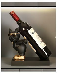 Ornement créatif moderne de casier à vin de chien maison entrée Table à manger meuble TV décor de haute qualité <span class=keywords><strong>Pit</strong></span> <span class=keywords><strong>Bull</strong></span> casier à vin ornement - Product Image 3