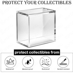 קופסת אקריליק בצורת טיל - מגנטים חזקים מחזקים את הקצוות, מארז מגן לאחסון עם אספן אבק - Product Image 3