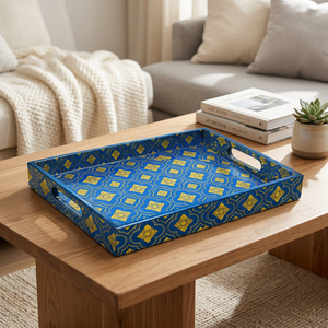 Plateau de service en MDF imprimé floral Paisley – Plateau décoratif imperméable pour le thé et le petit-déjeuner par YSR Creations - Product Image 4