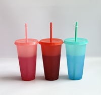 Nouvel arrivage de gobelets en plastique réutilisables pour boissons chaudes et froides gobelets en pp transparents gobelets en plastique PP durs et épais à bulles boba