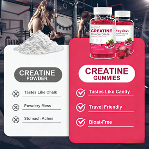 OEM Grosir Permen Jeli Creatine Monohydrate Bebas Gula 5000mg Rasa Bit Suplemen Pembentuk Otot untuk Pria & Wanita 60pcs - Product Image 3