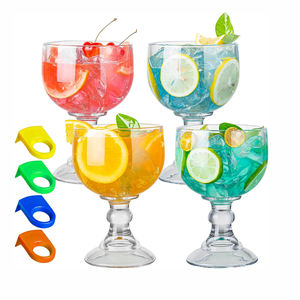 كأس زجاجي سعة 550 مل مع مشبك للشرب، كأس كوكتيل كبير مع حامل زجاجات - Product Image 3