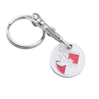 Shopping Cart Coin Holder Keychain Trolley Coin Keyring With Custom Logo