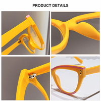 Montures optiques tendance pour femmes, grandes montures œil de chat avec rivets, charnières métalliques, montures de lunettes légères en TR90, vente en gros