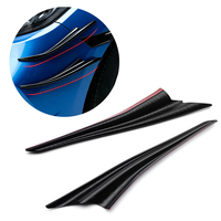 Kit de tuning aérodynamique universel en caoutchouc souple à motif fibre de carbone pour pare-chocs avant, canards et lames de déflecteur de vent adhésives