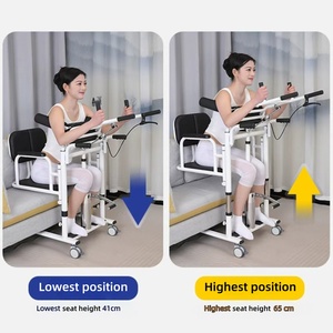 Chaise de transfert hydraulique pour patient avec fonction toilettes, chaise de douche et table à manger pour personnes âgées handicapées - Product Image 4