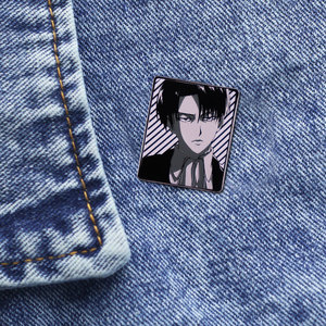Épingles d'insigne en émail poli dur en métal de haute qualité Anime Manga Badge Levi Ackerman broche broche - Product Image 4