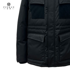 <span class=keywords><strong>2023</strong></span> al aire libre impermeable de longitud media para hombre bolsillo de pana de contraste invierno zorro cuello de piel grande abrigo de plumón de pato blanco grueso - Product Image 5