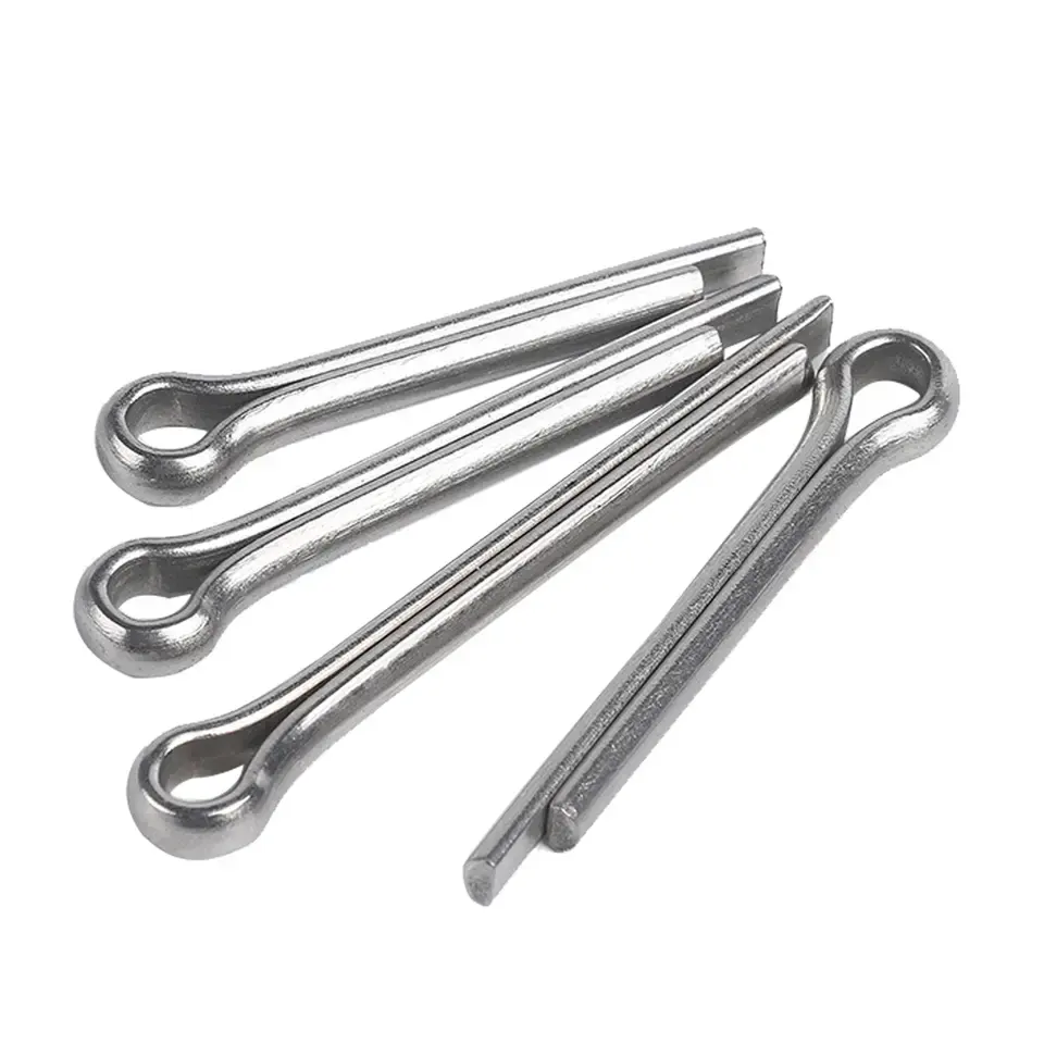 Goupille fendue plaqué zinc Din94 goupille fendue 0.6 Mm 0.8mm 1mm 1.2mm 1.6mm 2mm 2.5mm 3.2mm épingle à cheveux goupille fendue