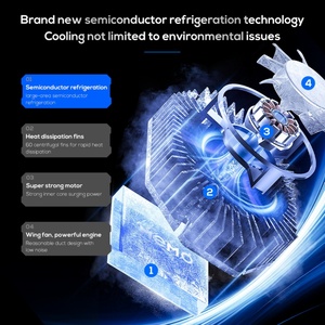 MEMO DL20 Back Clip18W Hight Power RGB LED Temperature Display Cooling Fan Cell <b>Mobile</b> <b>Phone</b> Cooler - Product Image 4