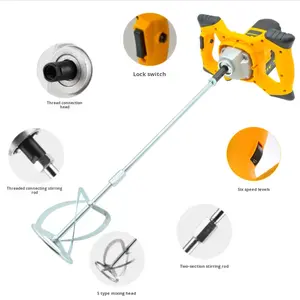 خلاط صناعي كهربائي عالي القدرة لطلاء الدهانات والمعجون والمساحيق، آلة رش محمولة تعمل ببطارية ليثيوم بدون فرش 4.1 كجم معتمدة من الأيزو - Product Image 2