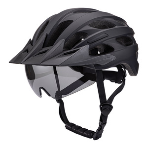 Casque de vélo de route avec visière magnétique, moulé intégralement en PC EPS, protection de la tête unisexe pour le cyclisme - Product Image 1