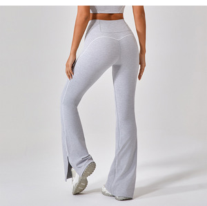 G TOP Pantalones de yoga con corte de <span class=keywords><strong>pierna</strong></span> de retales de color para mujer Pantalones acampanados de compresión lindos con trasero de melocotón - Product Image 3