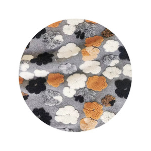 Tissu Jacquard en Peluche de Poids Moyen à Motifs Floraux, Laine Cachemire, Matière Imperméable au Vent pour Manteau et Veste - Product Image 5