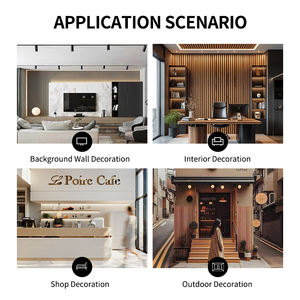 Không thấm nước chống cháy chống tĩnh điện thanh gỗ thiết kế mới cong <span class=keywords><strong>WPC</strong></span> lưới tản nhiệt linh hoạt rắn xoay tường yếu tố trang trí - Product Image 4