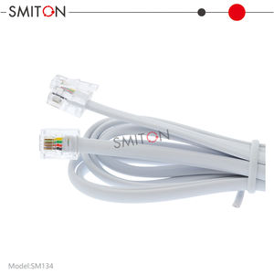 Câble de modem <span class=keywords><strong>Internet</strong></span> haut débit <span class=keywords><strong>RJ11</strong></span> 6p4c, cordon téléphonique, 4 fils, noir, mâle vers mâle, câble téléphonique <span class=keywords><strong>RJ11</strong></span> - Product Image 6