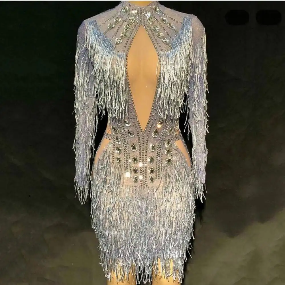 Novance-Vestidos sexys de verano para mujer, vestidos brillantes con borlas de diamantes de imitación, vestidos de cóctel sexys para fiesta de cumpleaños y Noche de la india 2022