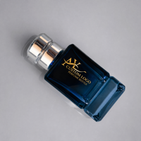 Flacon de parfum carré en verre épais de luxe vide, personnalisé en usine, avec capuchon noir, 30ml 50ml 100ml