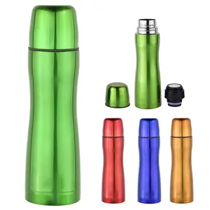 Hot Sale 500ml 304 18/8 Stainless Steel Double Wall Vacuum Insulated Sealed Drink Bottle In Mermaid Shape Flask BPA Free