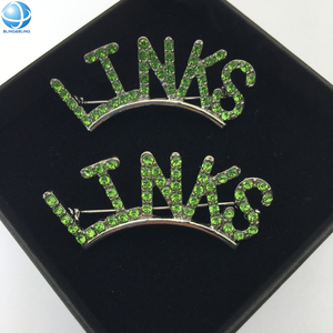 Spilla con strass trasparente e verde in lega placcata argento spille da confraternita per le maglie incorporate ispirate alle donne nere - Product Image 2