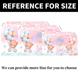 Spanduk Dekorasi Pesta Pengungkapan Jenis Kelamin Bayi Laki-laki atau Perempuan, Latar Belakang Balon Beruang, Latar Belakang Ulang Tahun Baby Shower - Product Image 4