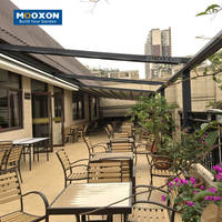 Mooxon Pergola de toit rétractable en PVC tout temps Pare-soleil extérieur motorisé pour patios