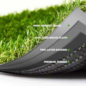 Gazon artificiel épais de qualité supérieure, tapis d'extérieur, gazon réaliste pour jardin, cour, pelouse artificielle, tapis en gazon synthétique pour chien, tailles personnalisées - Product Image 2