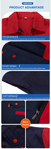 Veste d'atelier d'été respirante en coton à manches courtes, vêtements <span class=keywords><strong>de</strong></span> protection professionnelle personnalisés - Product Image 4