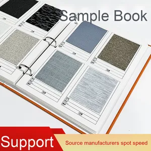 Tùy chỉnh <span class=keywords><strong>A4</strong></span> bìa cứng Vòng chất kết dính dệt vải da mẫu cuốn sách thẻ màu hiển thị cuốn sách - Product Image 5