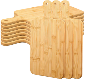 เขียงไม้ไผ่ไม้สักทรงสี่เหลี่ยมพร้อมด้ามจับ แพ็คเกจแบบรวมขายส่ง - Product Image 1
