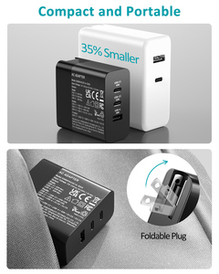 Cargador Rápido GaN de 65W PD con 3 Puertos Tipo C/A para Laptop, Teléfono y Tablet, Enchufe Europeo, Gran Venta - Product Image 4