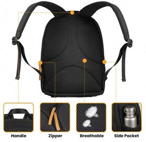 Sac à dos pour appareil photo, imperméable, grande capacité, avec compartiment pour ordinateur portable 15 pouces, échantillon gratuit - Product Image 4