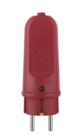Multiprise Schuko Europe IP44 250V 16A AC Rouge TPE Prise Rewireable Double Contacts Protégés Extension Prise de Courant