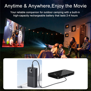 Vente chaude Mini Projecteur <span class=keywords><strong>DLP</strong></span> 2G WiFi 6 Support 4K Android Smartphone LED Portable Poche En Plein Air Film Home Cinéma Vidéo <span class=keywords><strong>3D</strong></span> - Product Image 4