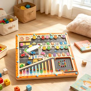 Jouets éducatifs en bois Montessori pour enfants en gros : labyrinthe magnétique, lettres, <span class=keywords><strong>parking</strong></span>, jouets sensoriels pour l'apprentissage des tout-petits - Product Image 2