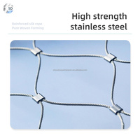 Maßgefertigtes Flexibles Ferrule-Seilnetz Edelstahl-Kabelnetz für Ranch-Geländer Balustrade Sicherheitsnetz Zoo-Treppen