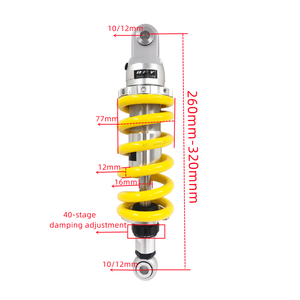 Amortisseur de moto 12mm, ressort 260mm, 270mm, 280mm, 290mm, 300mm, 310mm320mm pour MT09 2017-18 KLR250 1984 <span class=keywords><strong>CRF</strong></span> <span class=keywords><strong>250</strong></span> <span class=keywords><strong>L</strong></span> XR250 - Product Image 3