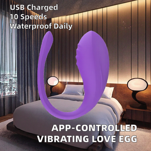 Uovo Vibrante <span class=keywords><strong>per</strong></span> Donne Controllato da App, 10 Modalità di Vibrazione, Ricarica USB, Giocattolo Sessuale <span class=keywords><strong>per</strong></span> Climax Clitorideo, <span class=keywords><strong>Vibratore</strong></span> Controllabile da Smartphone - Product Image 2